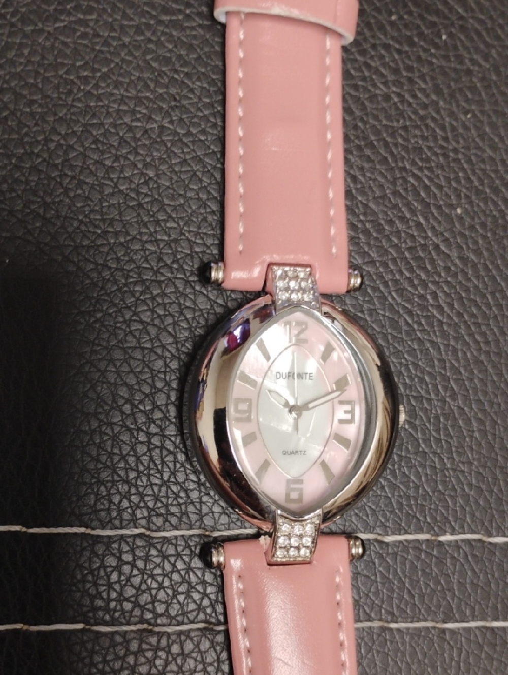 LUCIEN PICCARD DUFONTE 727039PK W/CRYSTALS LADIES WATCH NRMINT CONDITION